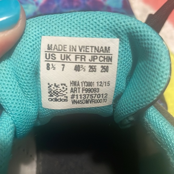 Adidas Womens Neo Lite Racer Running Shoes F99093 Blue Purple Black Size 8 1/2 - Picture 7 of 7